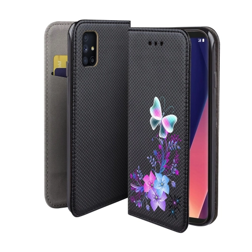 Etui z klapką do SAMSUNG GALAXY M51 wzór motyl